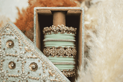 PRE-ORDER - ESHA - Sage Green Velvet (Bangle Box)