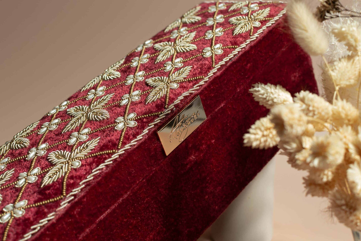 PRE-ORDER / LANA Bangle Box (Maroon Velvet)