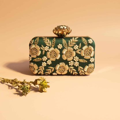 PRE-ORDER - Floral Dream (Emerald Green) - Lotus Clasp