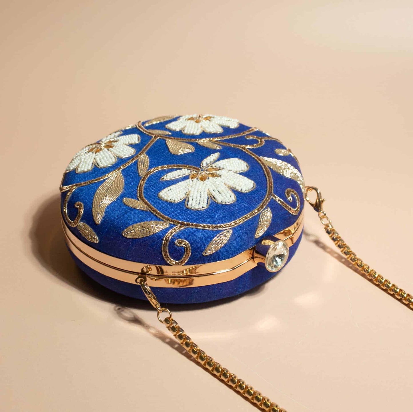 PRE-ORDER - Royal Blue Embellished Clutch