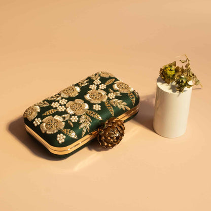 PRE-ORDER - Floral Dream (Emerald Green) - Lotus Clasp