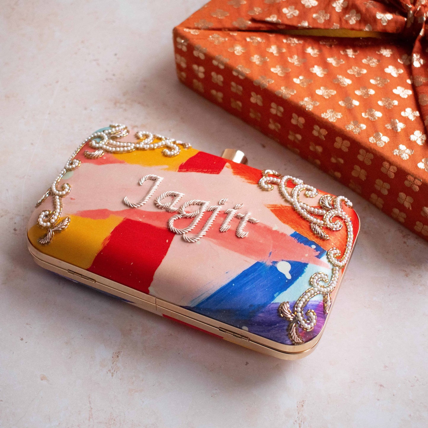 PRE-ORDER - Multi-Colour Personalised Clutch