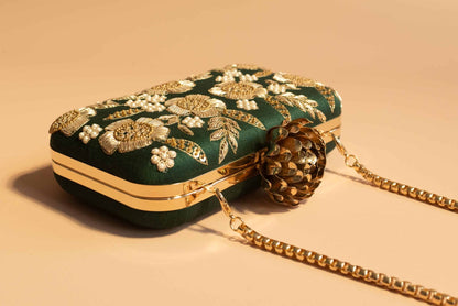 PRE-ORDER - Floral Dream (Emerald Green) - Lotus Clasp