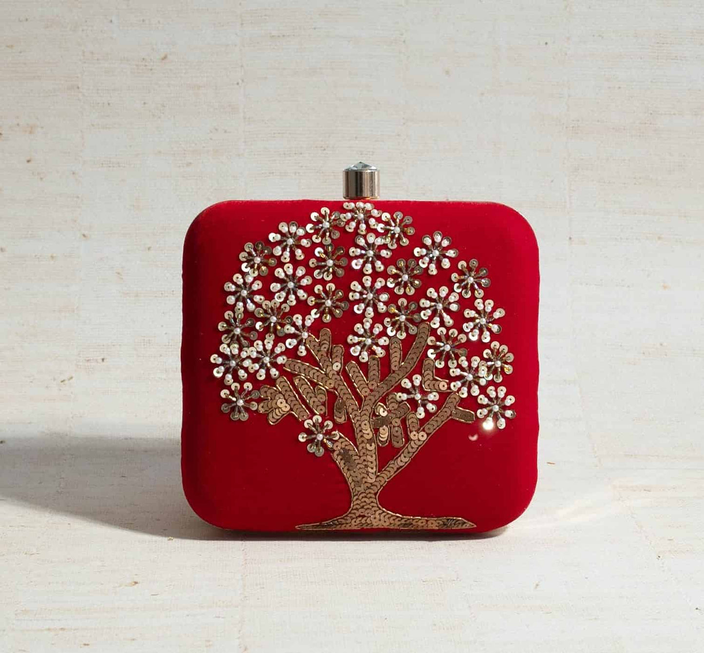 PRE-ORDER - Red Velvet Mulberry Tree Clutch
