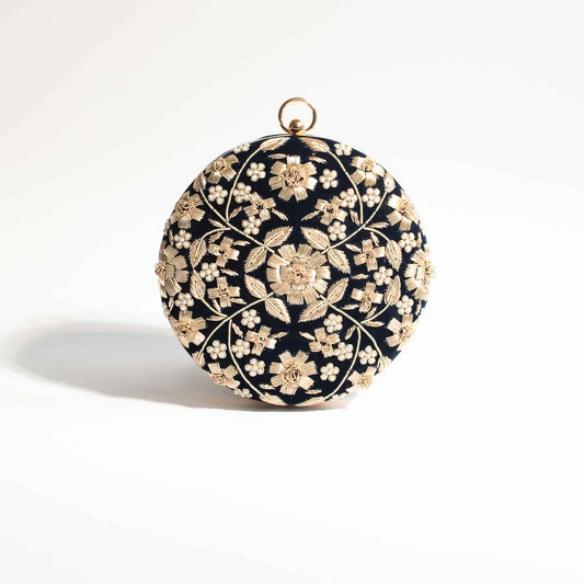 PRE-ORDER - ASHA (Round) - Navy Blue Velvet