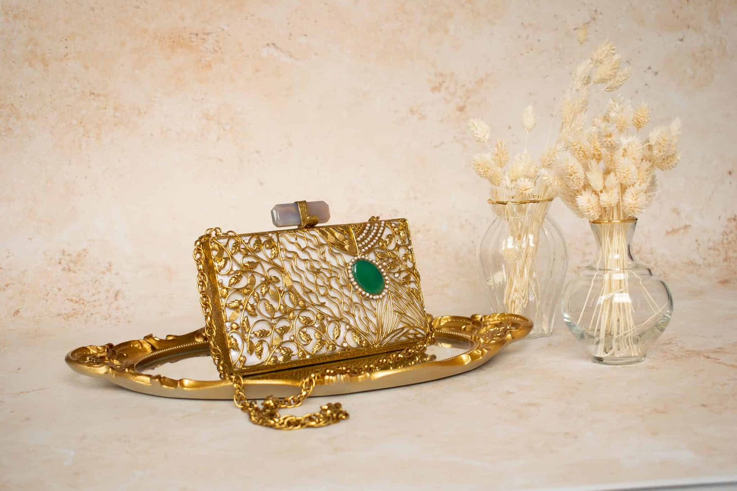 PRE-ORDER - MARIA - Mother of Pearl (Emerald Green)