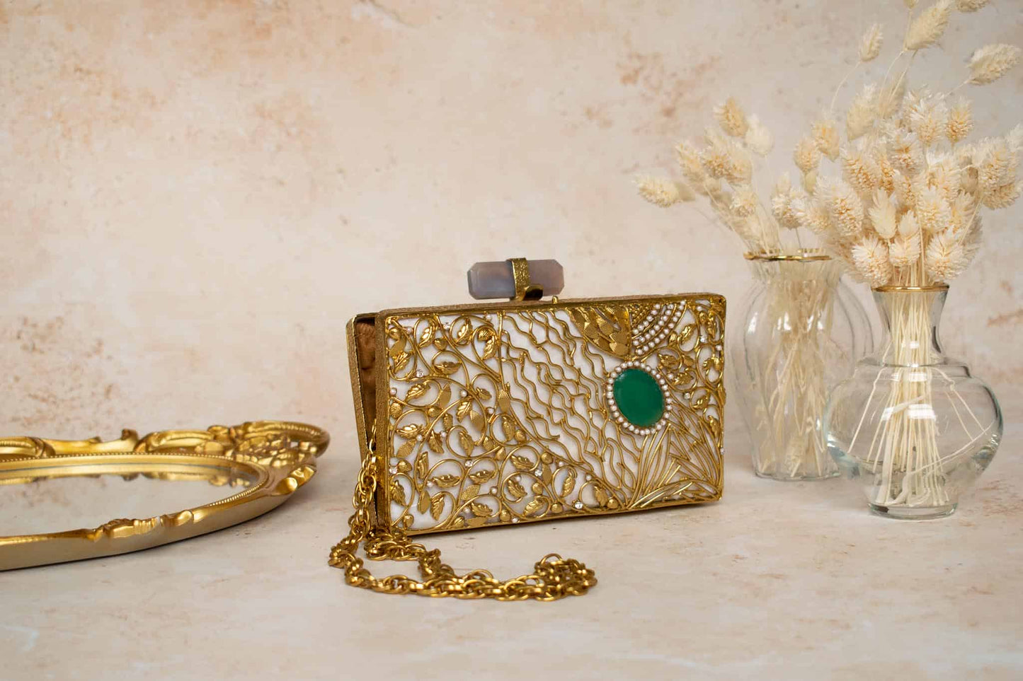 PRE-ORDER - MARIA - Mother of Pearl (Emerald Green)