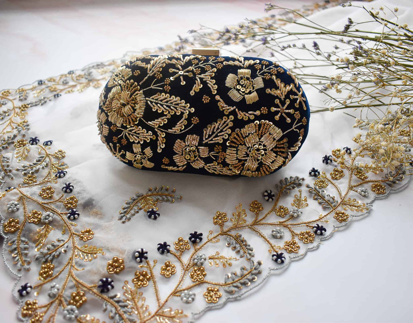 PRE-ORDER- ANAYA - Navy Blue Velvet