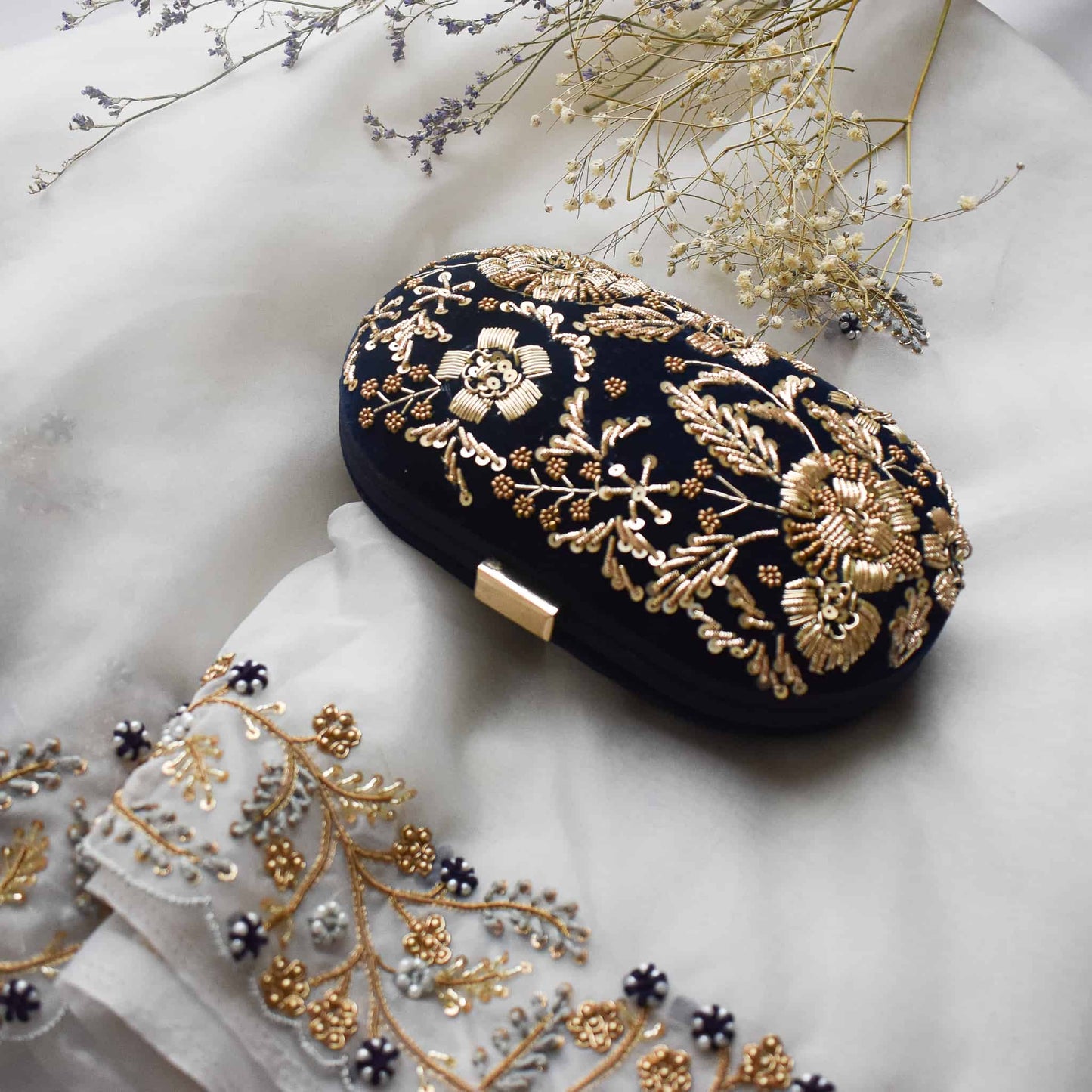 PRE-ORDER- ANAYA - Navy Blue Velvet