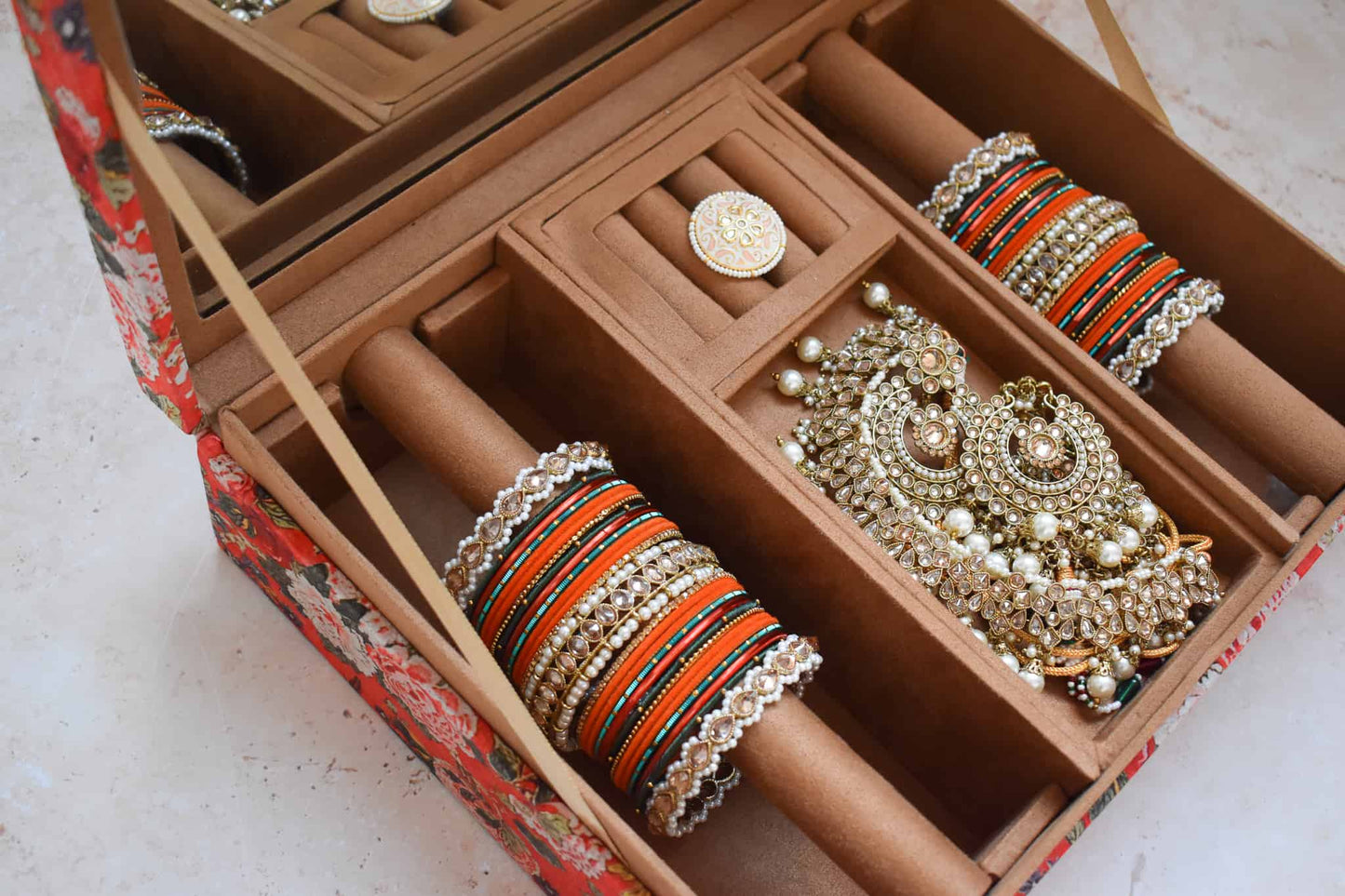 Mumbai Dreams Trousseau Box (Orange)