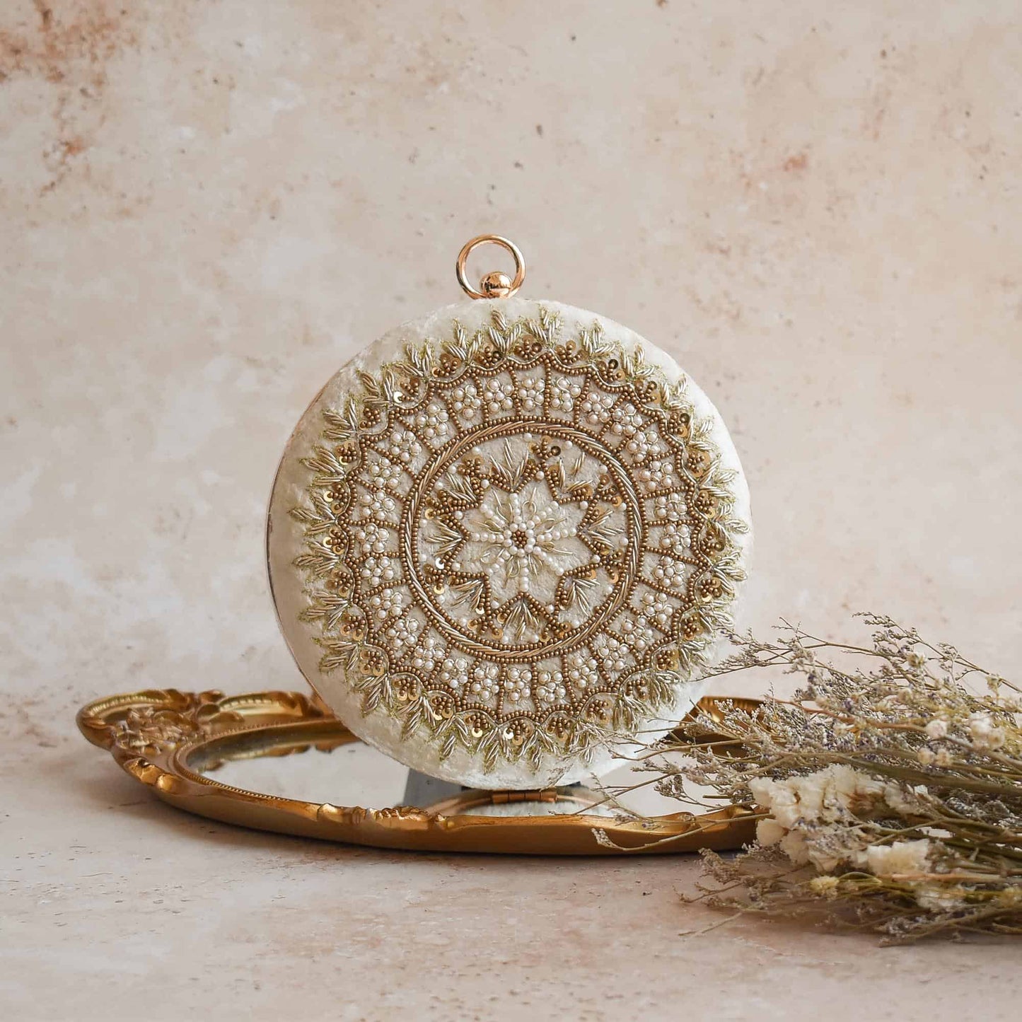 PRE-ORDER - MAHIYA (Round) - Cream Velvet