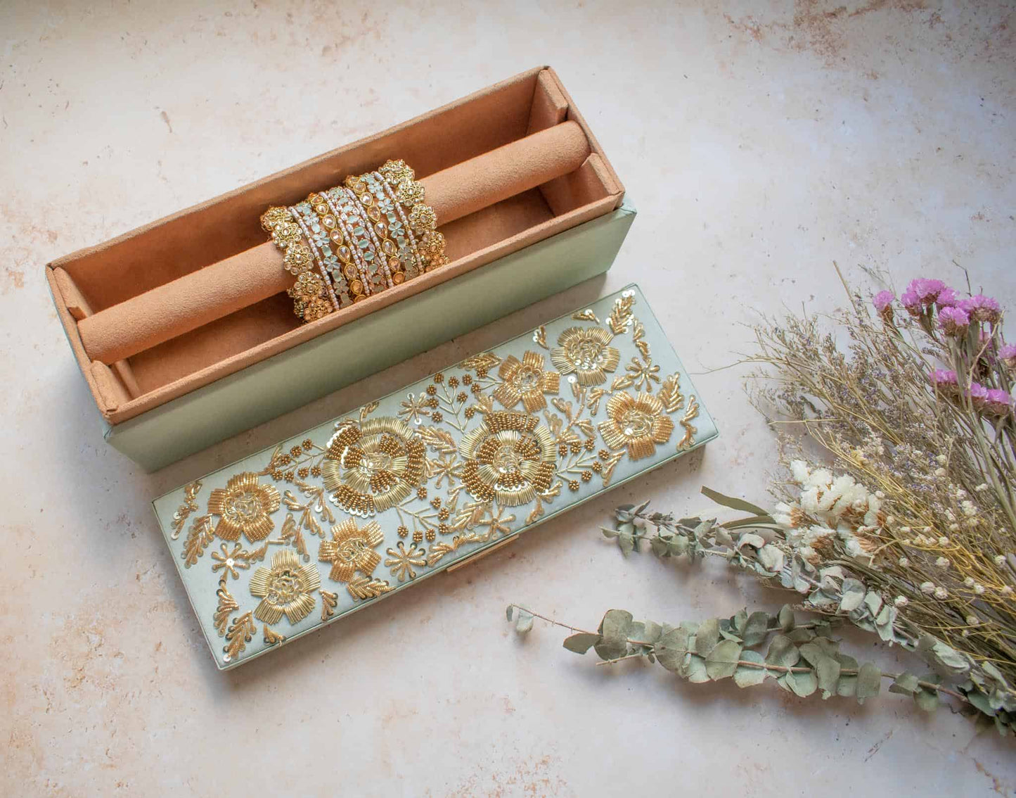 PRE-ORDER / ANAYA Bangle Box (Mint Silk)