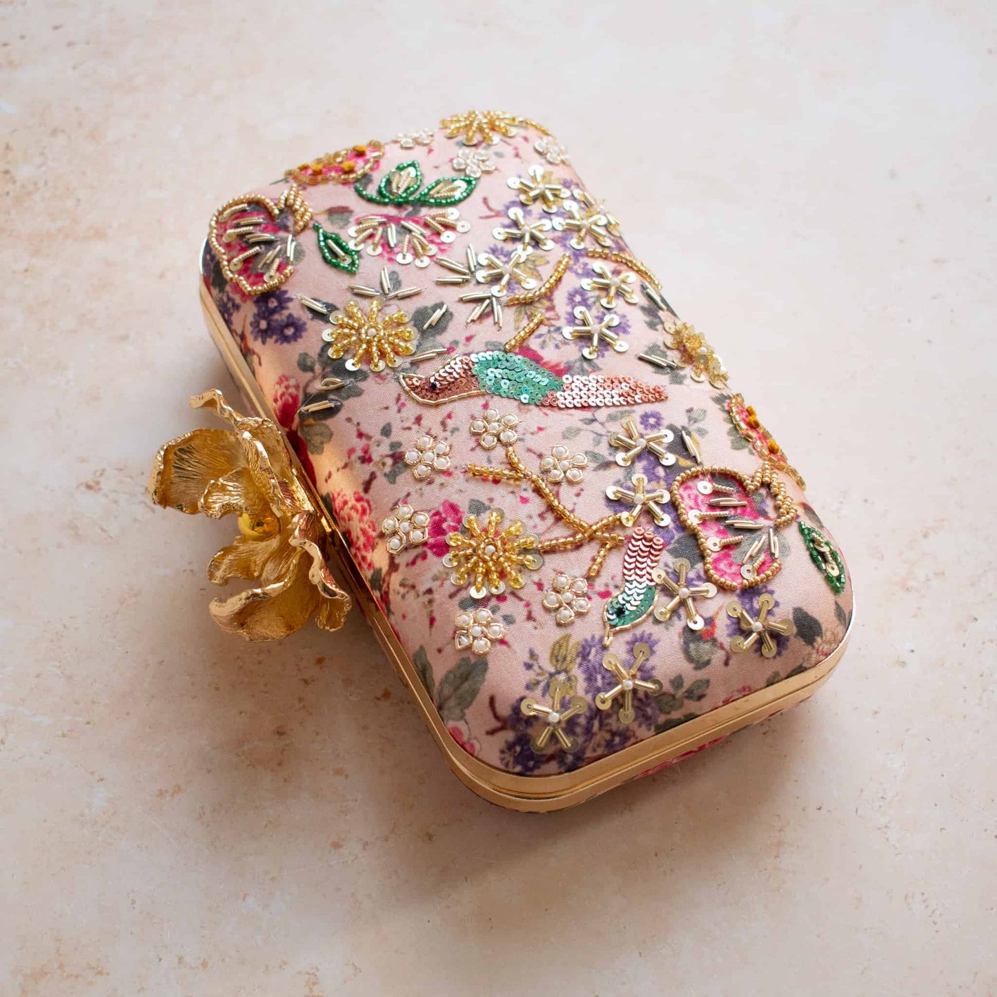 PRE-ORDER - MUMBAI DREAMS (Nude Pink) -  Floral Clasp