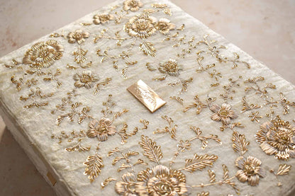 PRE-ORDER - ANAYA TROUSSEAU BOX (Cream Velvet)