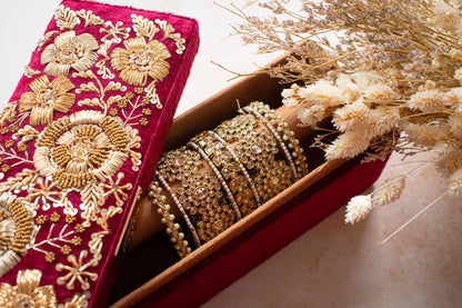 PRE-ORDER /ANAYA Bangle Box (Maroon Velvet)