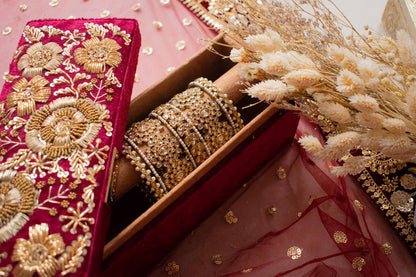 PRE-ORDER /ANAYA Bangle Box (Maroon Velvet)