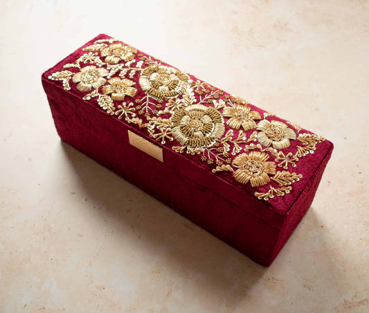 PRE-ORDER /ANAYA Bangle Box (Maroon Velvet)