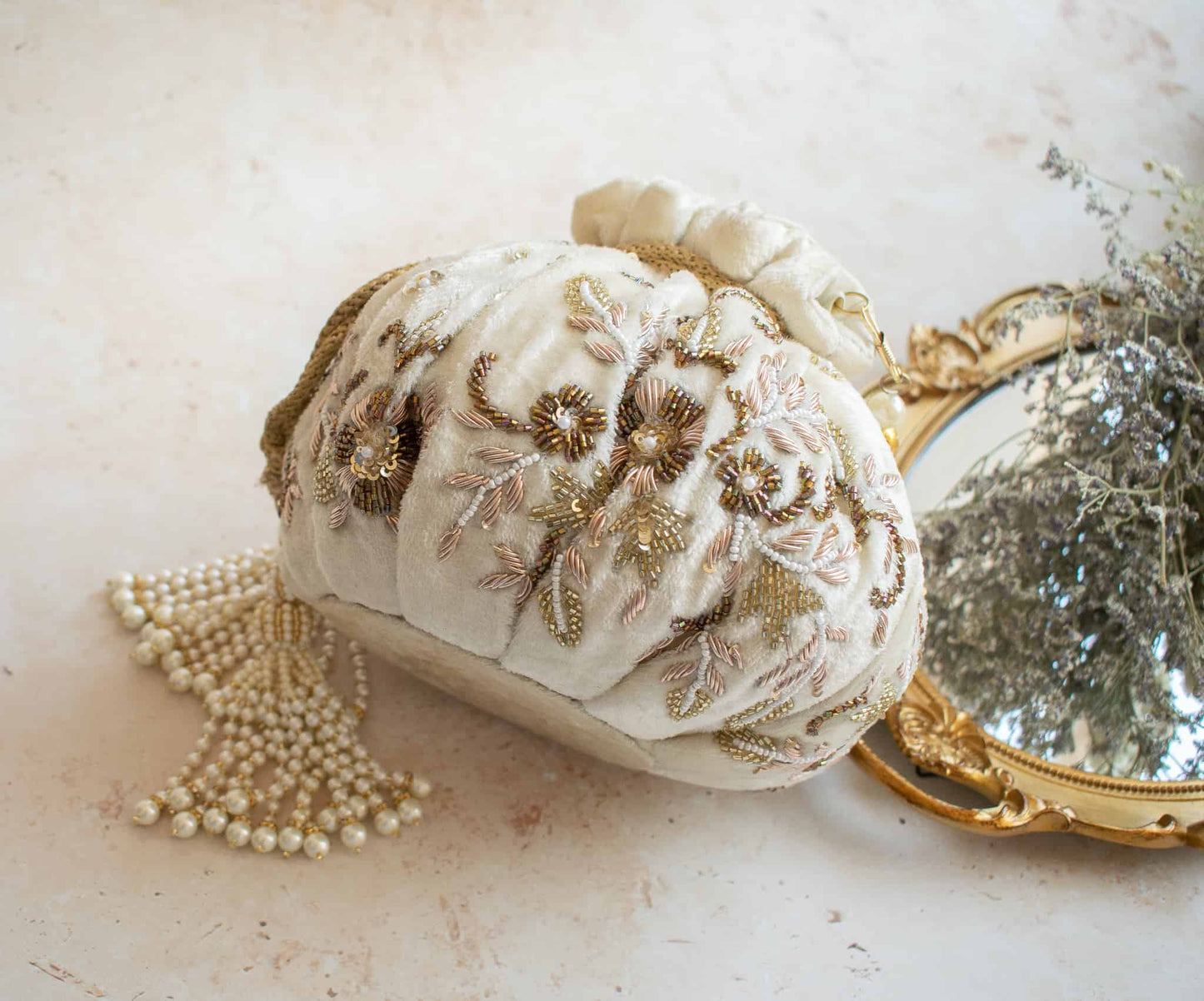 PRE-ORDER - CAMELLIA Potli Bag