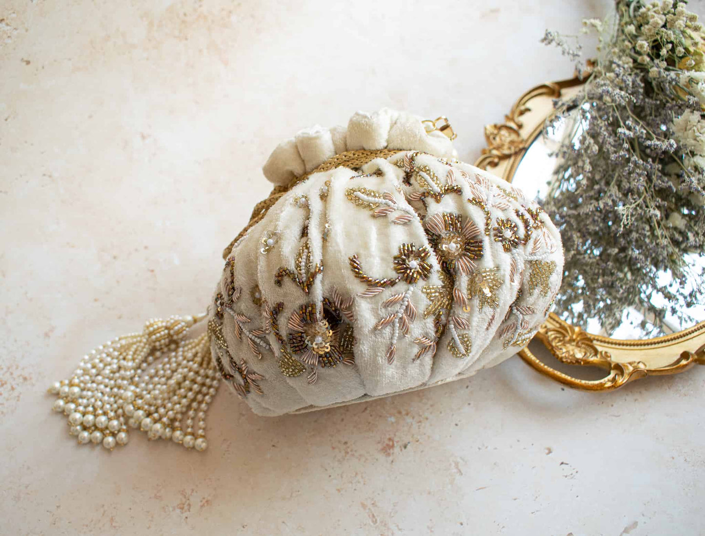 PRE-ORDER - CAMELLIA Potli Bag