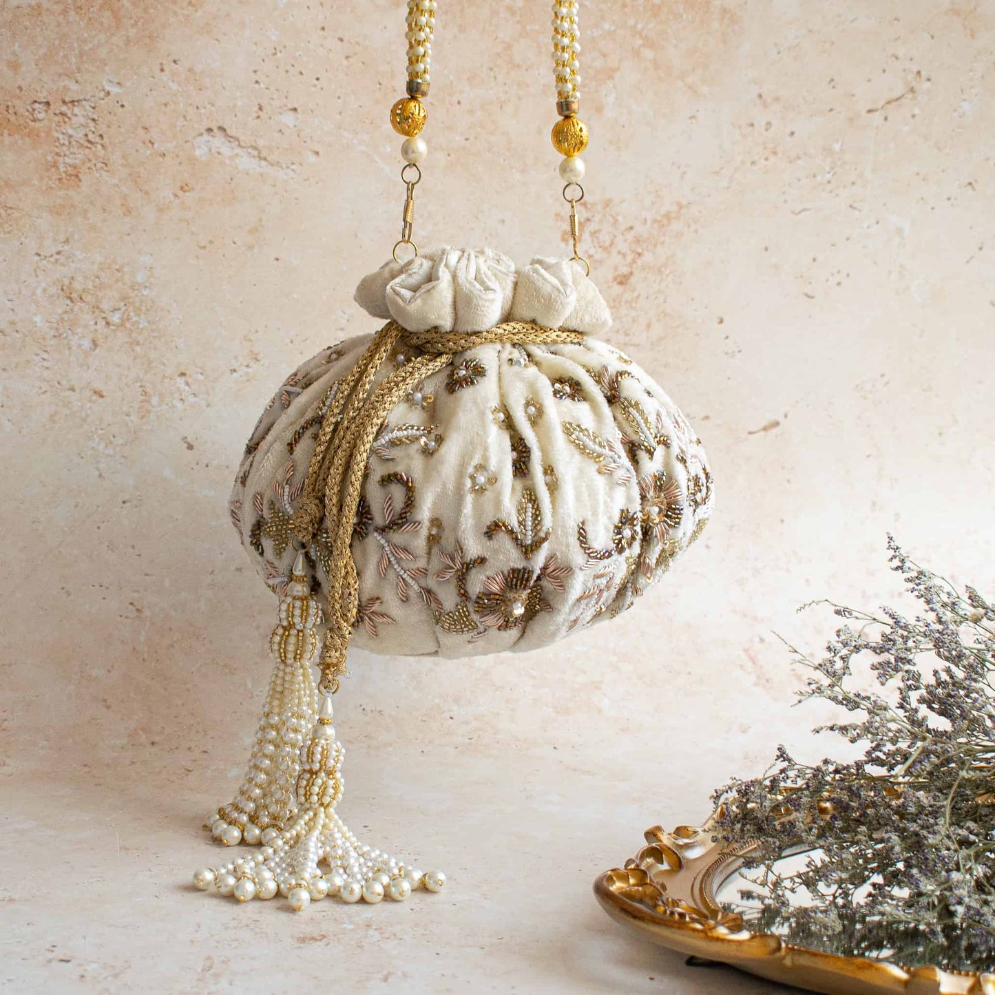 PRE-ORDER - CAMELLIA Potli Bag