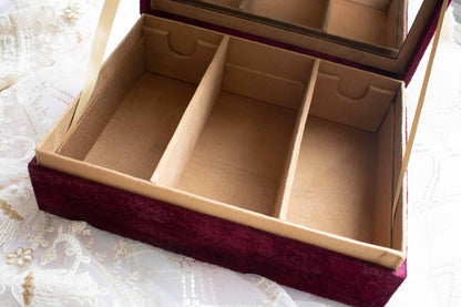 PRE-ORDER / AMNA TROUSSEAU BOX (Maroon Velvet)