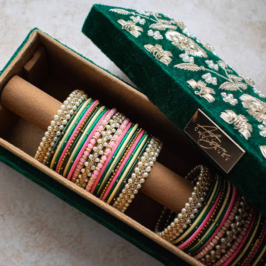 PRE-ORDER / ASHA Bangle Box (Bottle Green)
