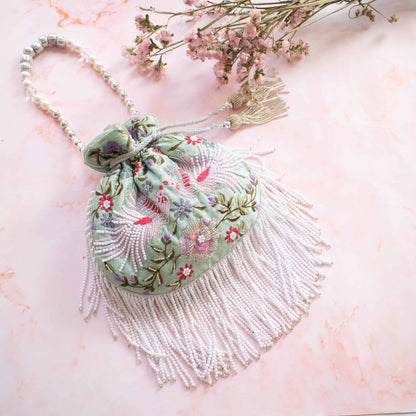 PRE-ORDER - Spring Bloom Pouch (Mint)