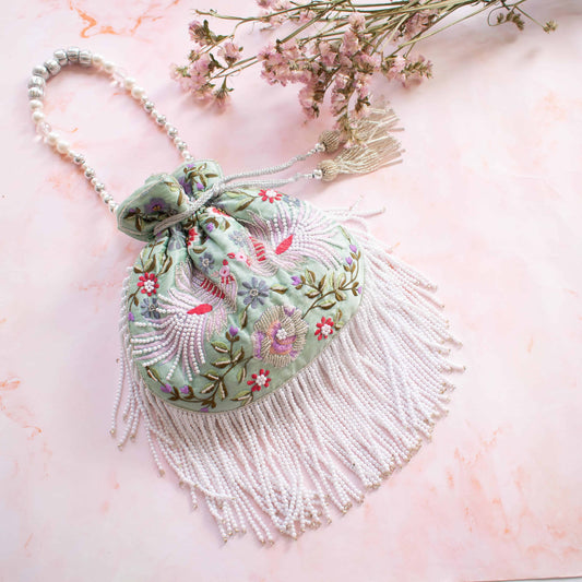 PRE-ORDER - Spring Bloom Pouch (Mint)