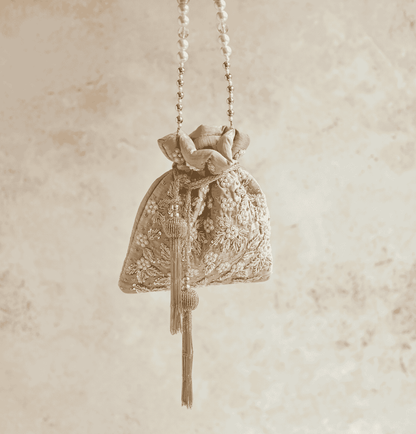 PRE-ORDER - CHAYA Potli Bag (Nude Silk)