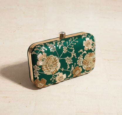 Anaya - Bottle Green Silk