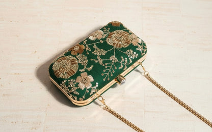 Anaya - Bottle Green Silk