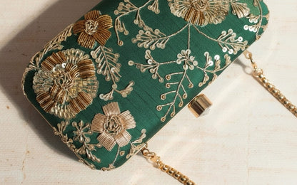 Anaya - Bottle Green Silk