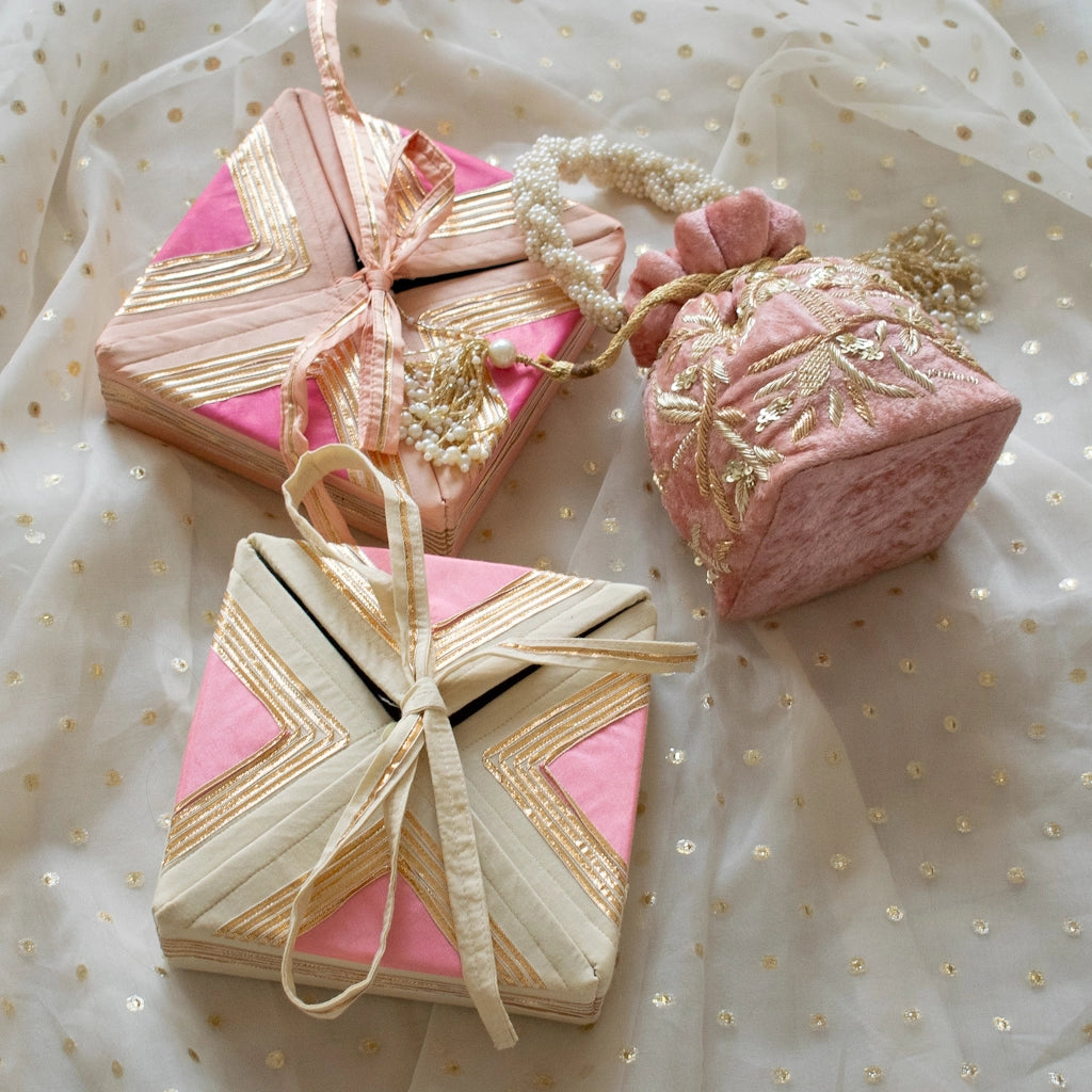 Layla Potli Bag (Sweet Pink Velvet)