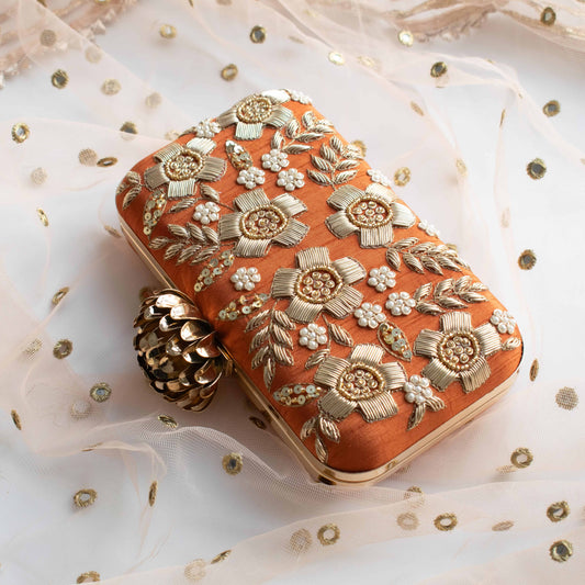 PRE-ORDER - Floral Dream (Rust Orange) - Lotus Clasp