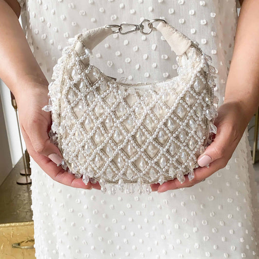 PRE-ORDER - Tala Handbag (Ivory Suede)