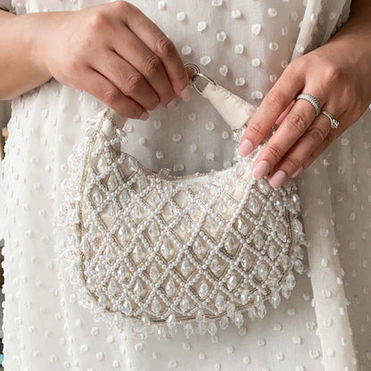 PRE-ORDER - Tala Handbag (Ivory Suede)