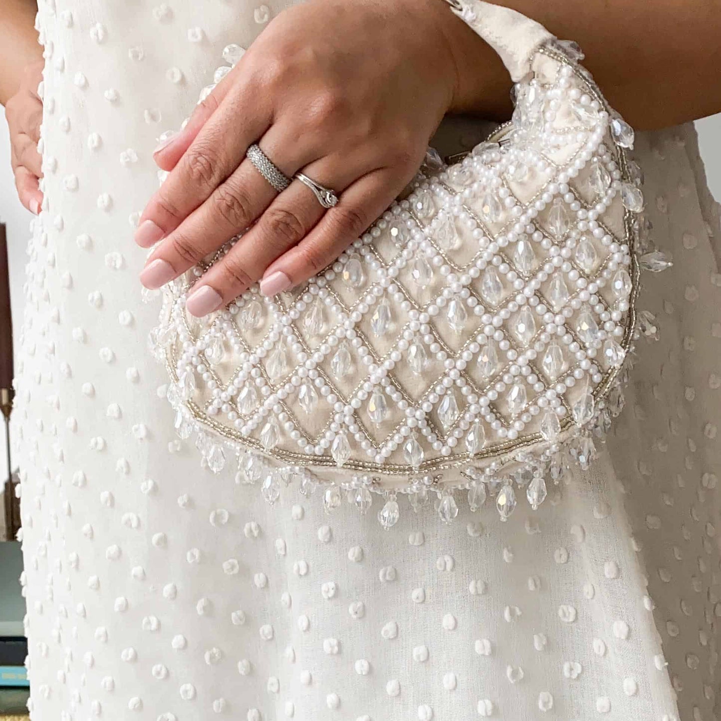 PRE-ORDER - Tala Handbag (Ivory Suede)