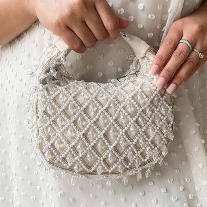 PRE-ORDER - Tala Handbag (Ivory Suede)