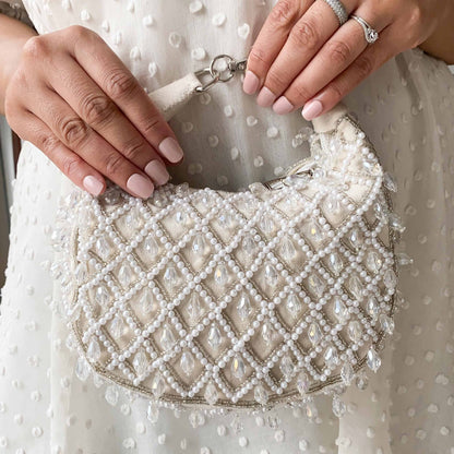 PRE-ORDER - Tala Handbag (Ivory Suede)