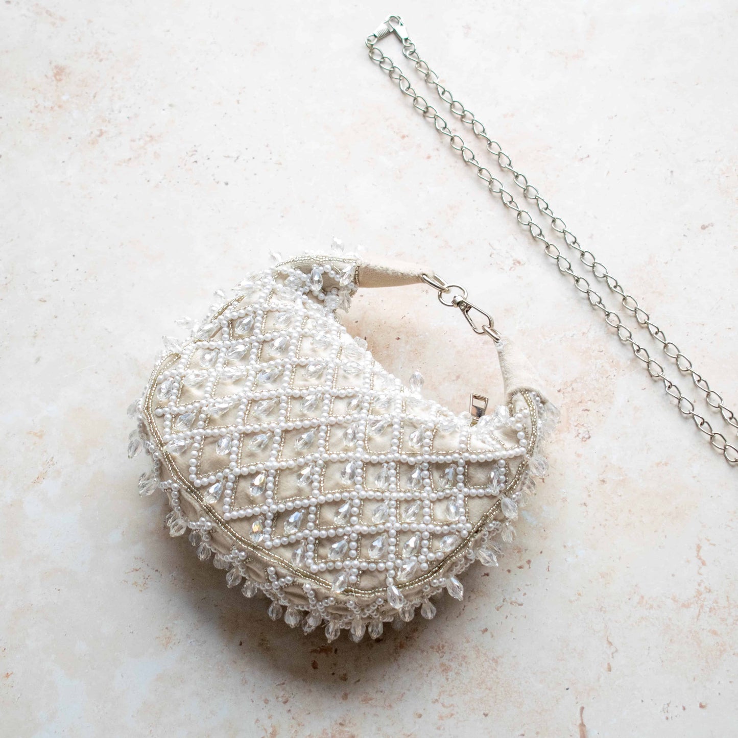 PRE-ORDER - Tala Handbag (Ivory Suede)