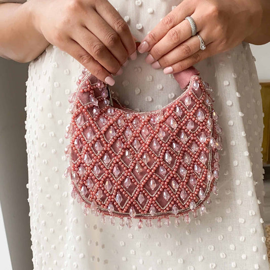 PRE-ORDER - Tala Handbag (Dusky Pink Suede)