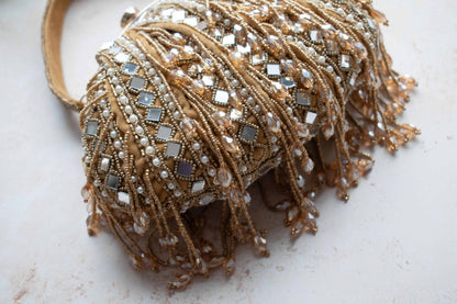 PRE-ORDER - Eliana Clip Purse (Bronze Velvet)