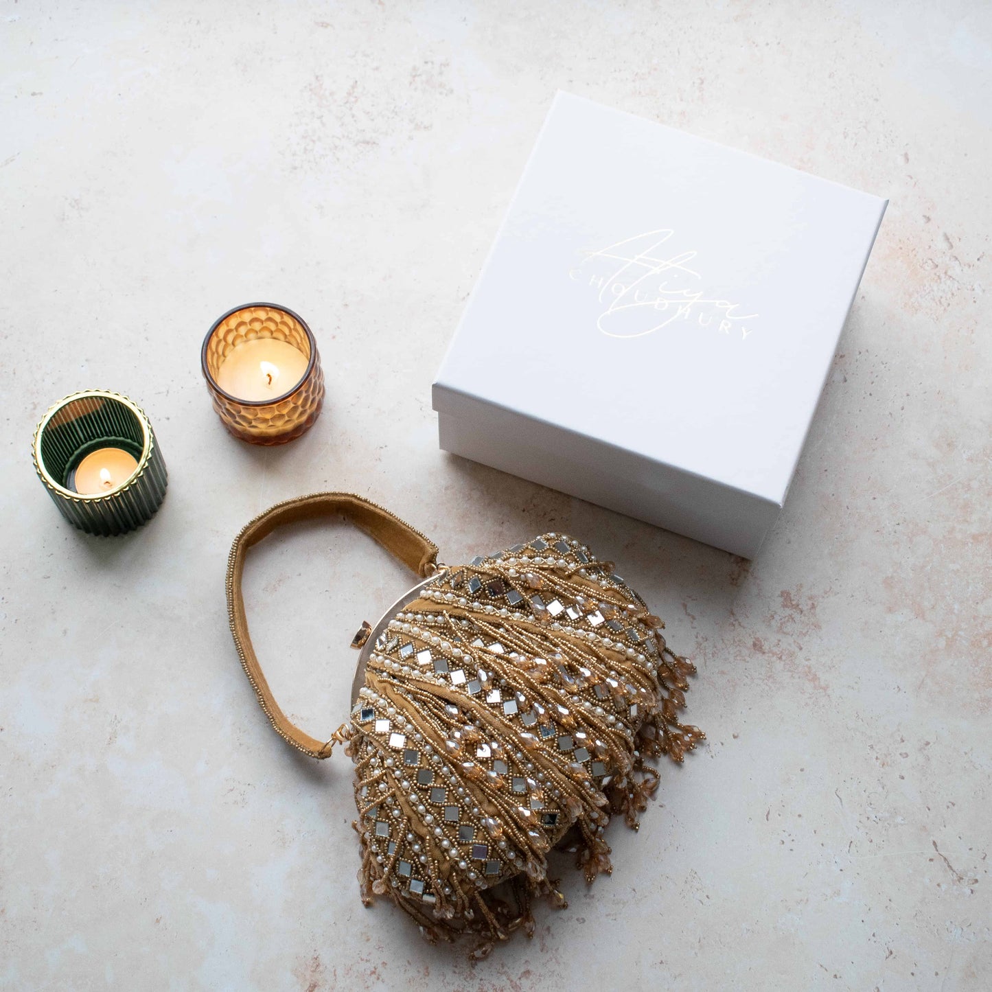 PRE-ORDER - Eliana Clip Purse (Bronze Velvet)