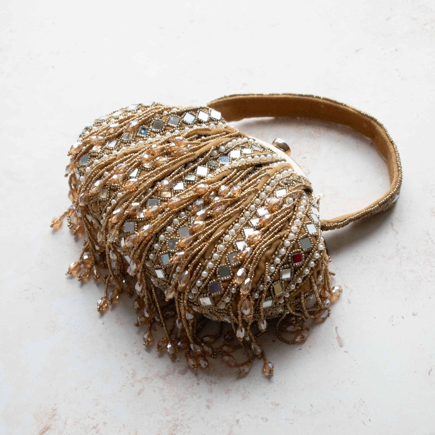 PRE-ORDER - Eliana Clip Purse (Bronze Velvet)