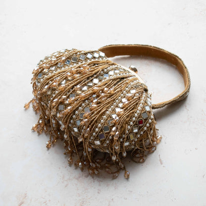 PRE-ORDER - Eliana Clip Purse (Bronze Velvet)