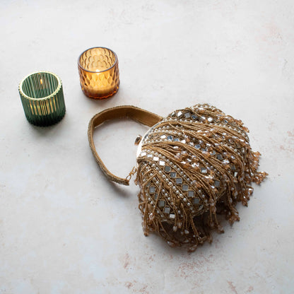 PRE-ORDER - Eliana Clip Purse (Bronze Velvet)