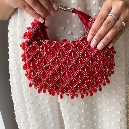 PRE-ORDER - Tala Handbag (Deep Red Suede)