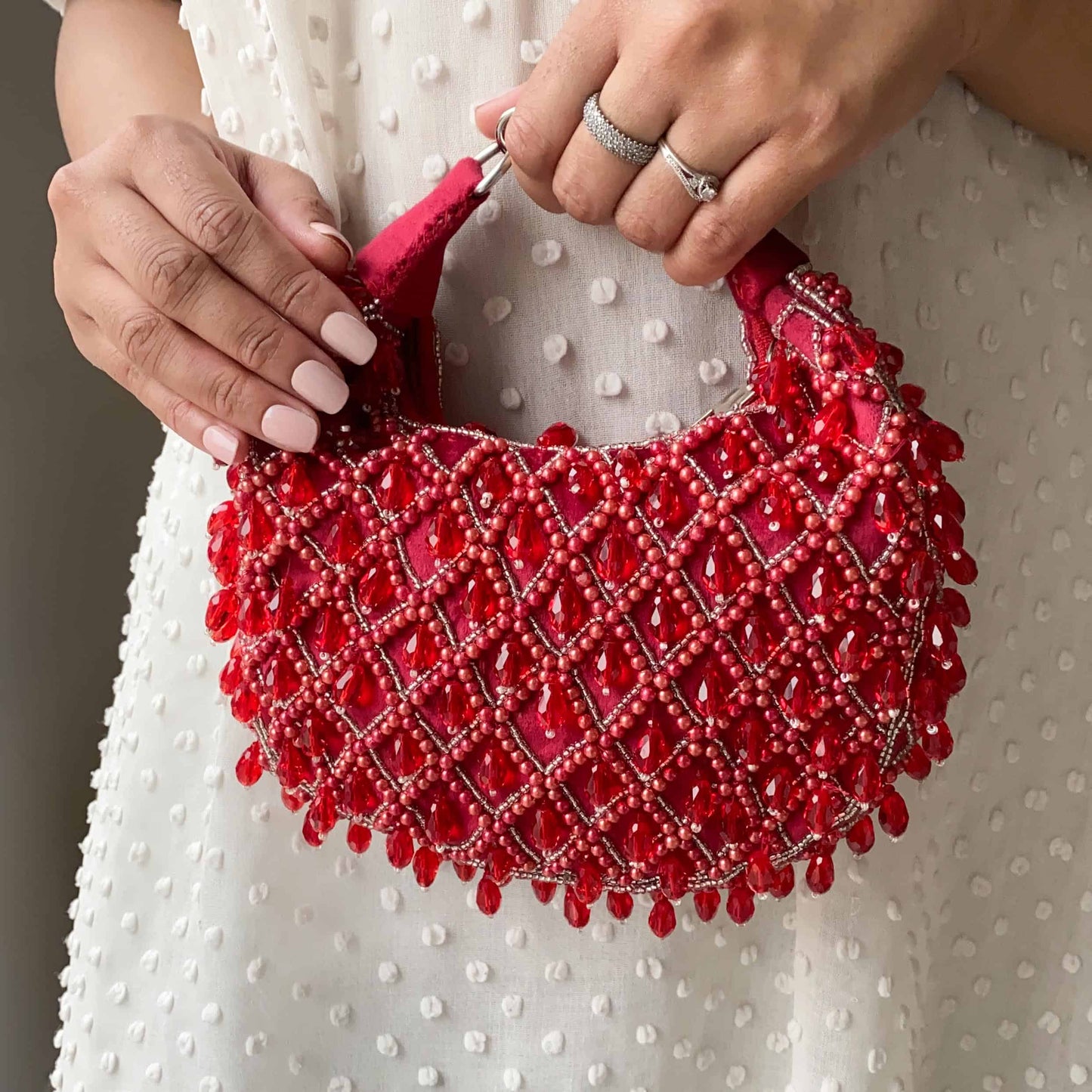 PRE-ORDER - Tala Handbag (Deep Red Suede)