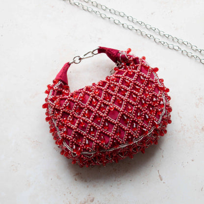 PRE-ORDER - Tala Handbag (Deep Red Suede)