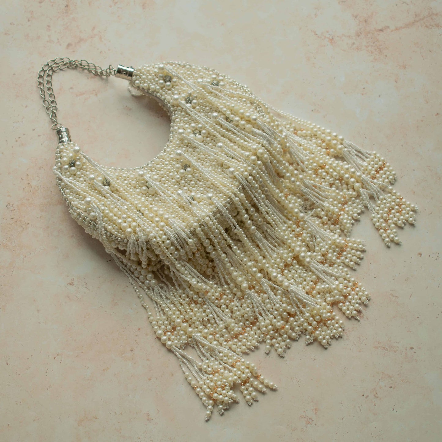 PRE-ORDER - Pearl Moon and Tassels Handbag